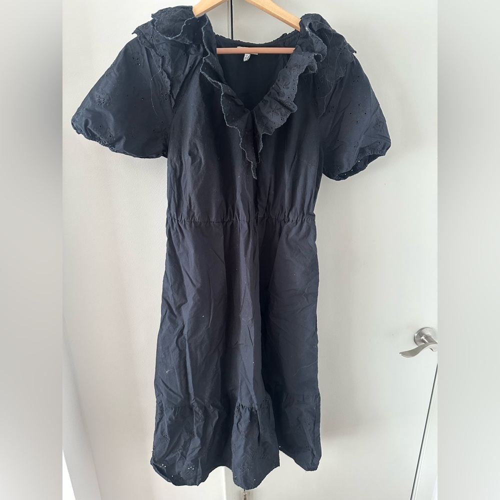 TheGet Black MIDI dress
